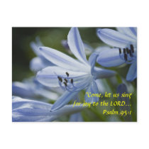 Blue Hosta Trumpets Postcards