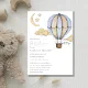 Blue Hot Air Balloon White Baby Shower Invitation Zazzle