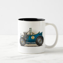 Blue Hot Rod Car Mugs mugs