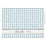 Blue Houndstooth Pattern Thank You Notes Cards