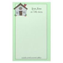 Blue House Stationery by Customizables Blue House Stationery