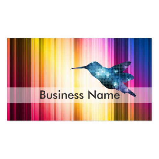 Blue Hummingbird Business Cards (front side)