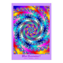 Blue Hurricane I (lavender) posters