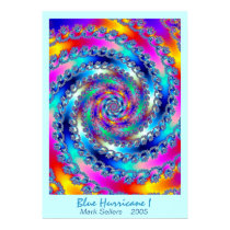 Blue Hurricane I (powder blue) posters