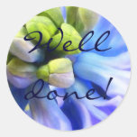 Blue Hyacinthe “wave done! “ Round Sticker