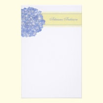 Blue Hydrangea Art Stationary stationery