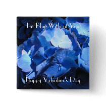 Blue Hydrangea: Blue Without You - Button #1