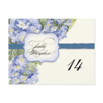 Blue Hydrangea Bracket Floral Formal Wedding Post Cards