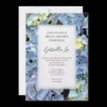 Blue Hydrangea Bridal Shower Invitation