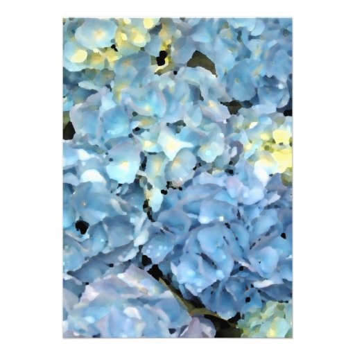 Blue Hydrangea Bridal Shower Invitation