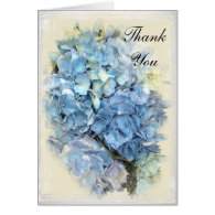 Blue Hydrangea Bridesmaid Thank You Note Card
