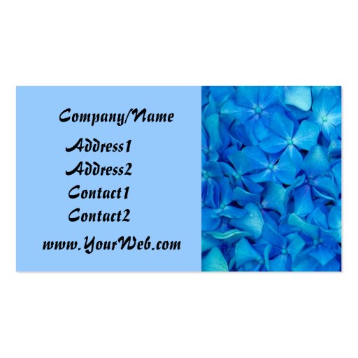 Blue Hydrangea Business Card