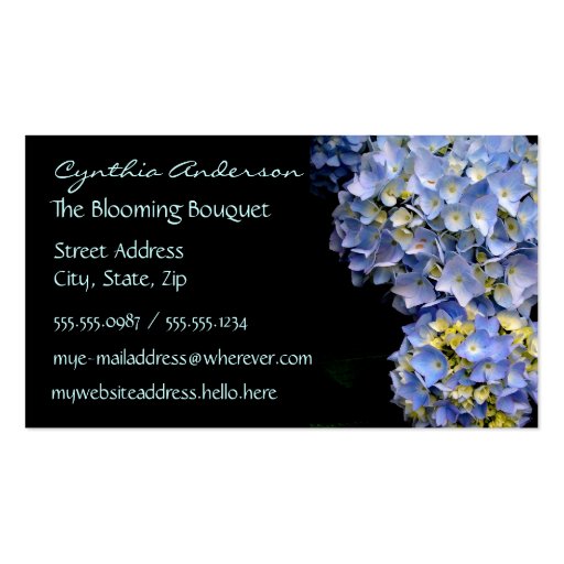 Blue Hydrangea Business Cards