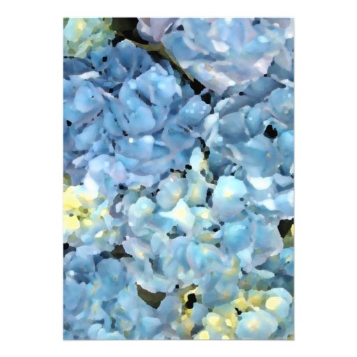 Blue Hydrangea Engagement Party Invitation