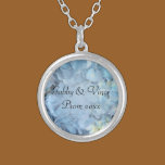 Blue Hydrangea Floral Prom Necklace necklaces