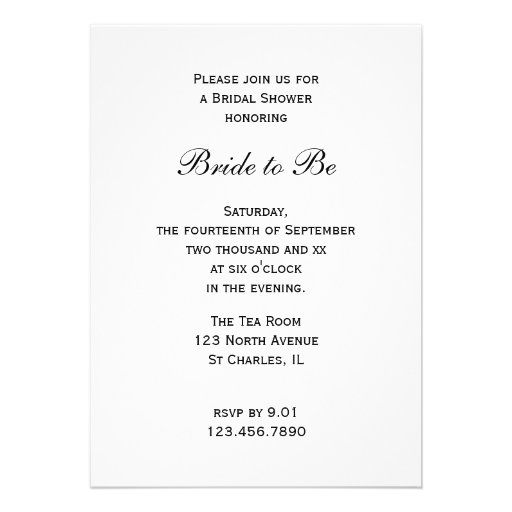 Blue Hydrangea Flower Bridal Shower Invitation