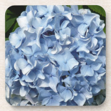 Blue Hydrangea Flower Drink Coasters