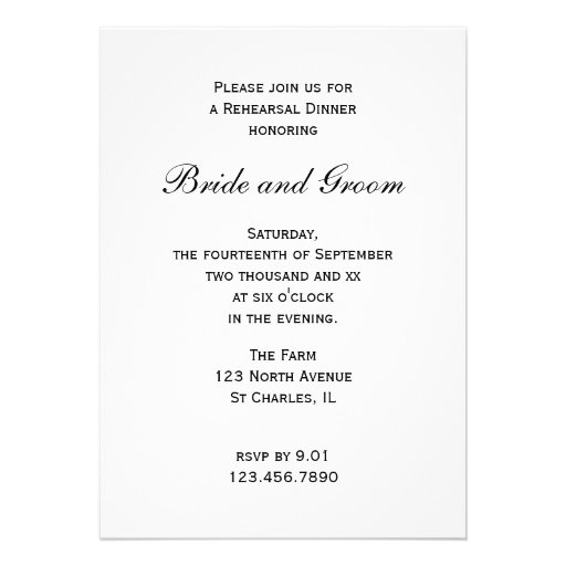 Blue Hydrangea Flower Rehearsal Dinner Invitation