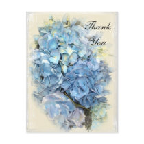 Blue Hydrangea Flower Thank You Note postcards by loraseverson Blue Hydrangea Flower Thank You Note postcards