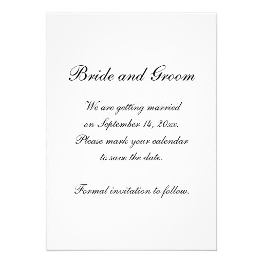 Blue Hydrangea Flower Wedding Announcement