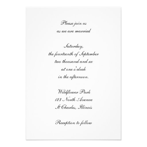 Blue Hydrangea Flower Wedding Invitation