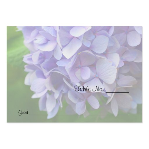 Blue Hydrangea Flower Wedding Table Place Cards Business Card Templates (front side)