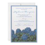 Blue Hydrangea Flowers Bridal Shower Invitation