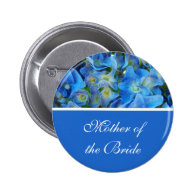 blue hydrangea flowers button