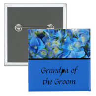 blue hydrangea flowers button