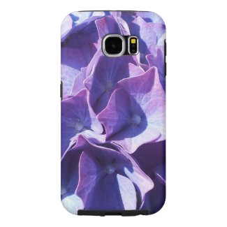 Blue Hydrangea Flowers Close Up Photo Samsung Galaxy S6 Cases