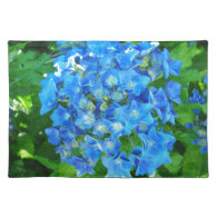 Blue hydrangea flowers. Floral photography. Place Mat