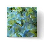 Blue Hydrangea Flowers III Square Pin