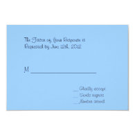 blue hydrangea  flowers RSVP card Invitations