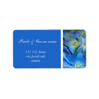 blue hydrangea flowers thank you custom address label