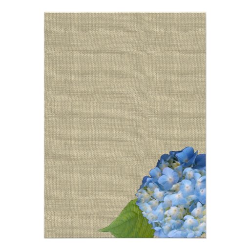 Blue Hydrangea Garden Party Birthday Custom Invite