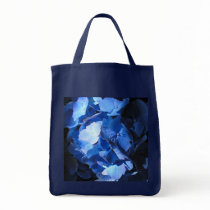 Blue Hydrangea - Grocery Tote bags by bontondesigns Blue Hydrangea - Grocery Tote bags