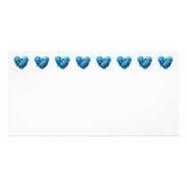 Blue Hydrangea Heart Photo Card
