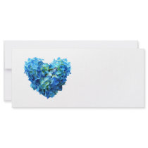 Blue Hydrangea Heart Rack Cards