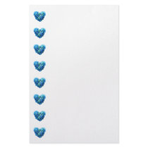 Blue Hydrangea Heart Customized Stationery