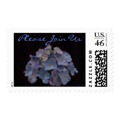 Blue Hydrangea - Invitation Postage