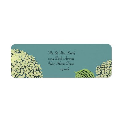 Blue Hydrangea Label