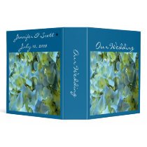 Blue Hydrangea Large Our Wedding Binder by Itayasdesigns Blue Hydrangea Large Our Wedding Binder