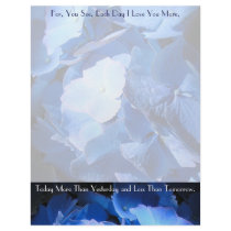Blue Hydrangea: Love Each Day - Letterhead