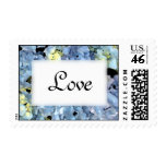 Blue Hydrangea Love Wedding Postage Stamp