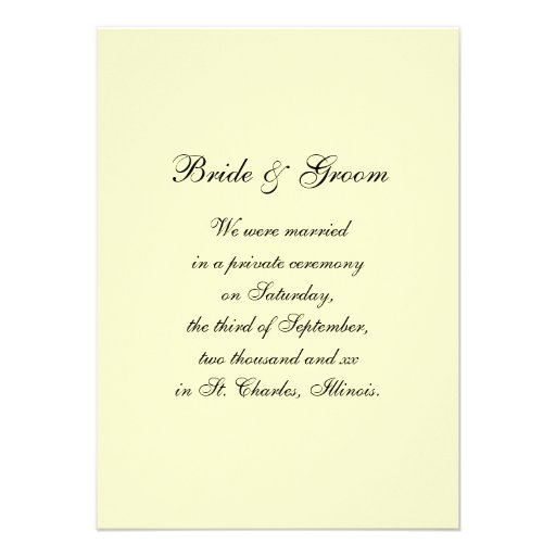 Blue Hydrangea Marriage / Elopement Announcement