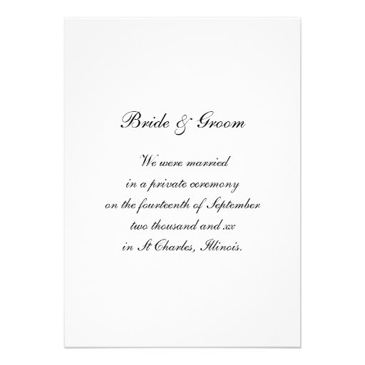 Blue Hydrangea Marriage / Elopement Announcement