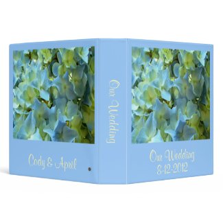 Blue Hydrangea Medium Our Wedding Photo Binder binder