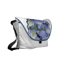 Blue Hydrangea Messenger Bag