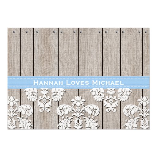 Blue Hydrangea Monogrammed Mason Jar Bridal Shower Invite