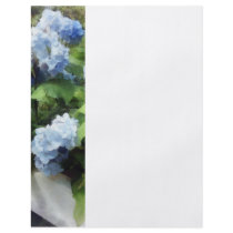 Blue Hydrangea on White Fence Flyers